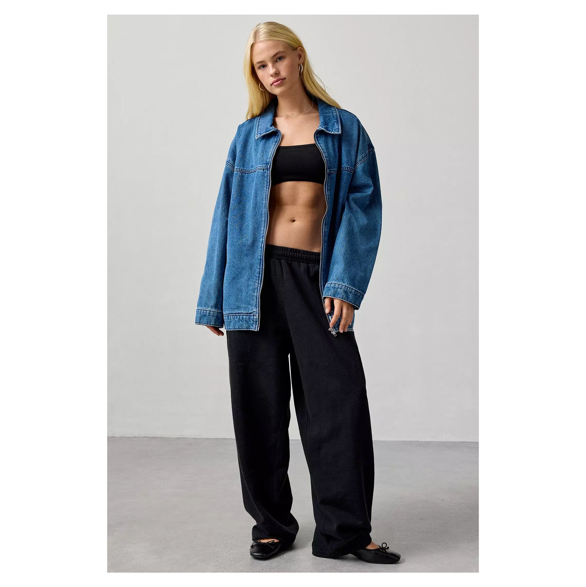 U-Harri Wide Leg Jogger Pants – Baggy Cotton Wide-Leg Sweatpants