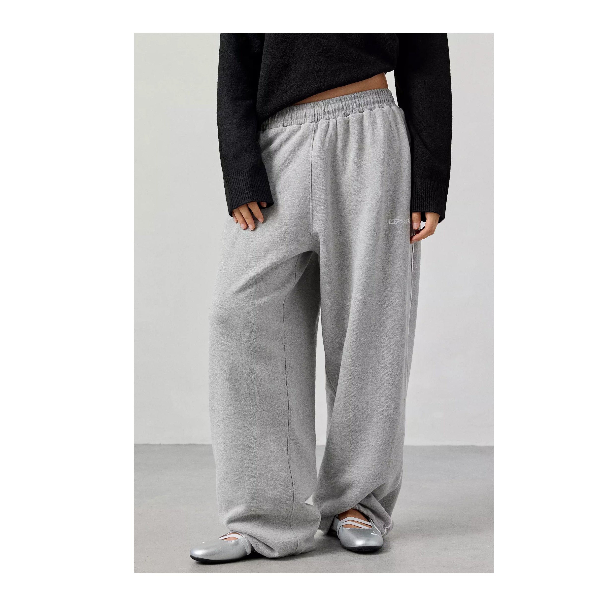U-Harri Wide Leg Jogger Pants – Baggy Cotton Wide-Leg Sweatpants