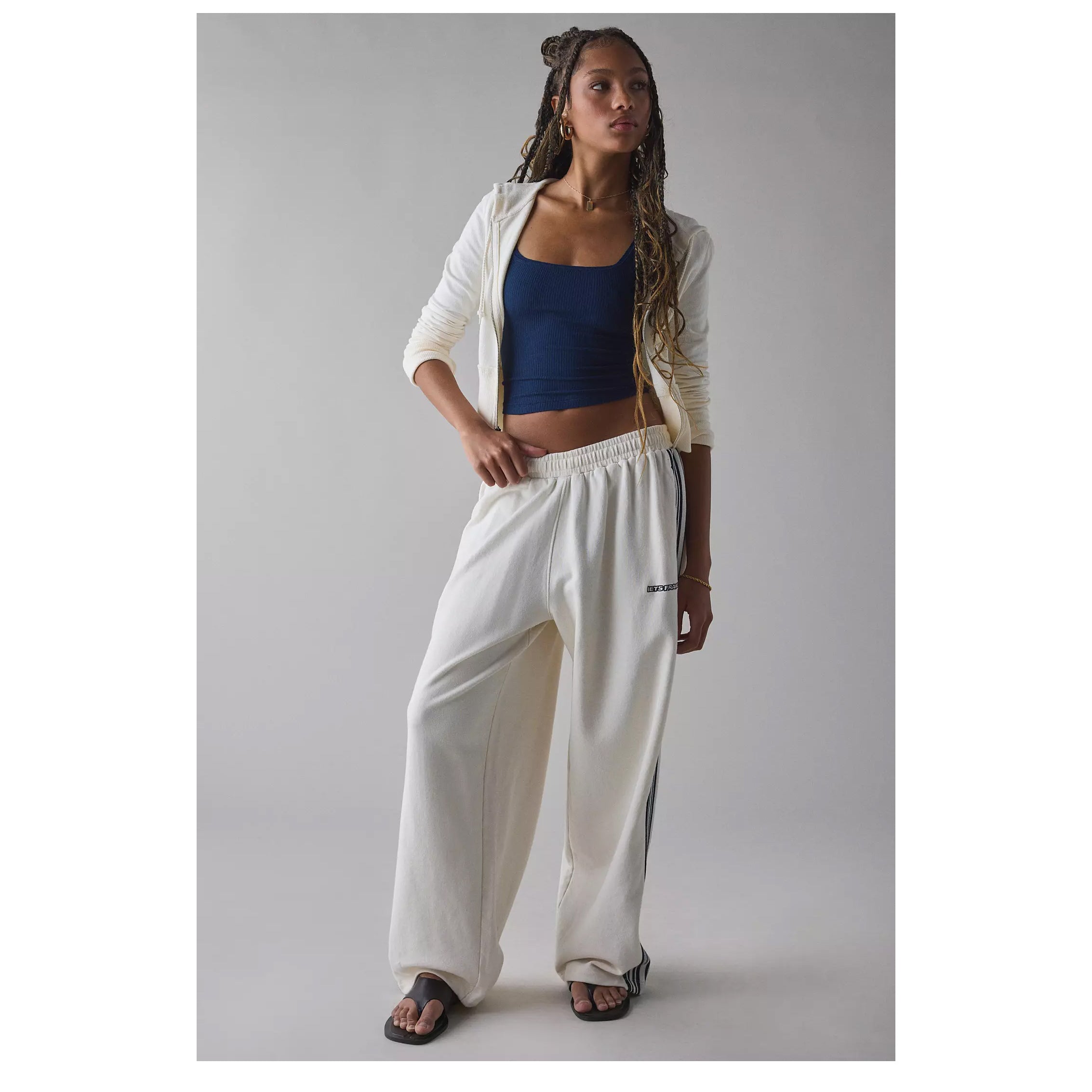 U-Harri Wide Leg Jogger Pants – Baggy Cotton Wide-Leg Sweatpants