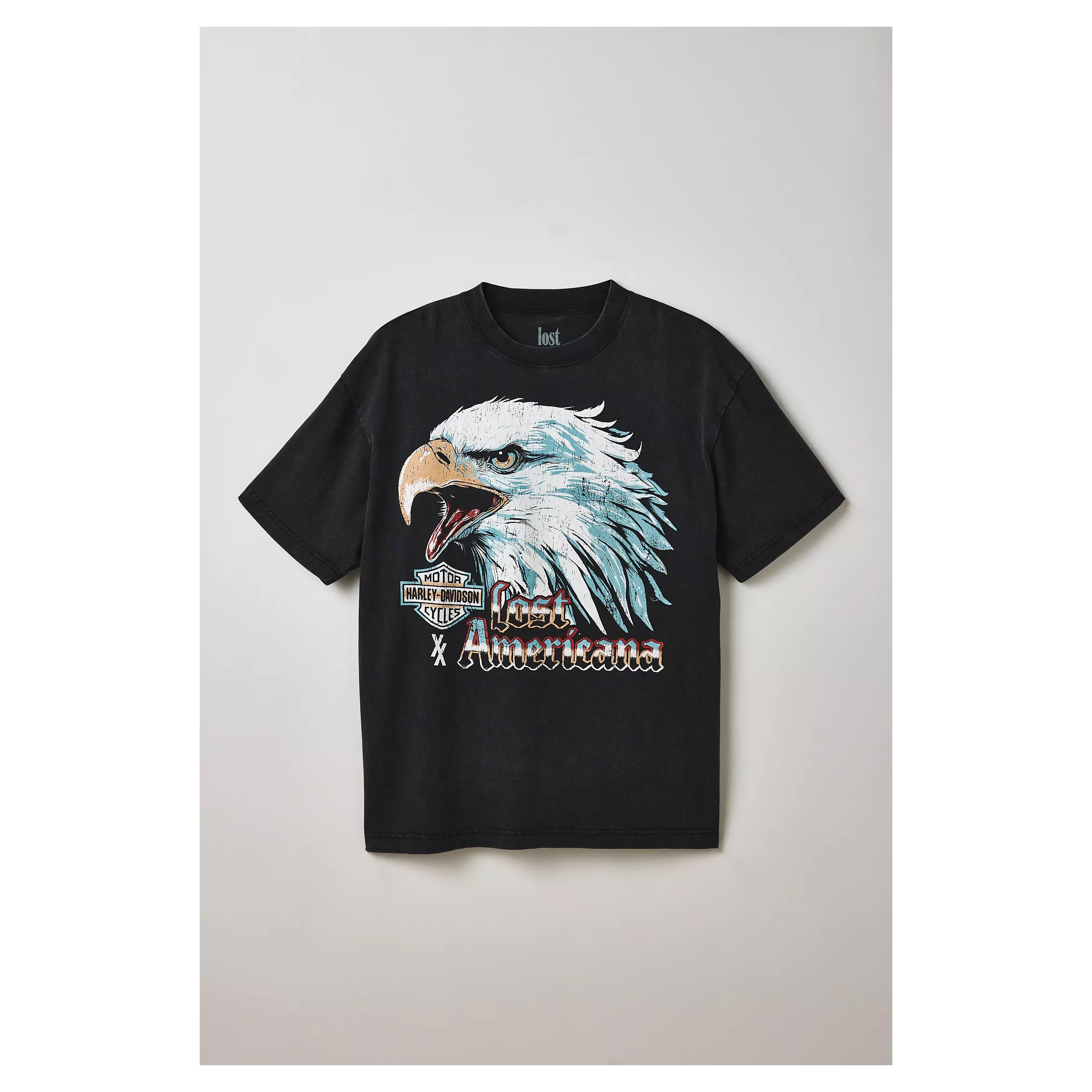 G-Harley Davidson x MGK Lost Americana Graphic Tee – Vintage Motorcycle Cotton T-Shirt