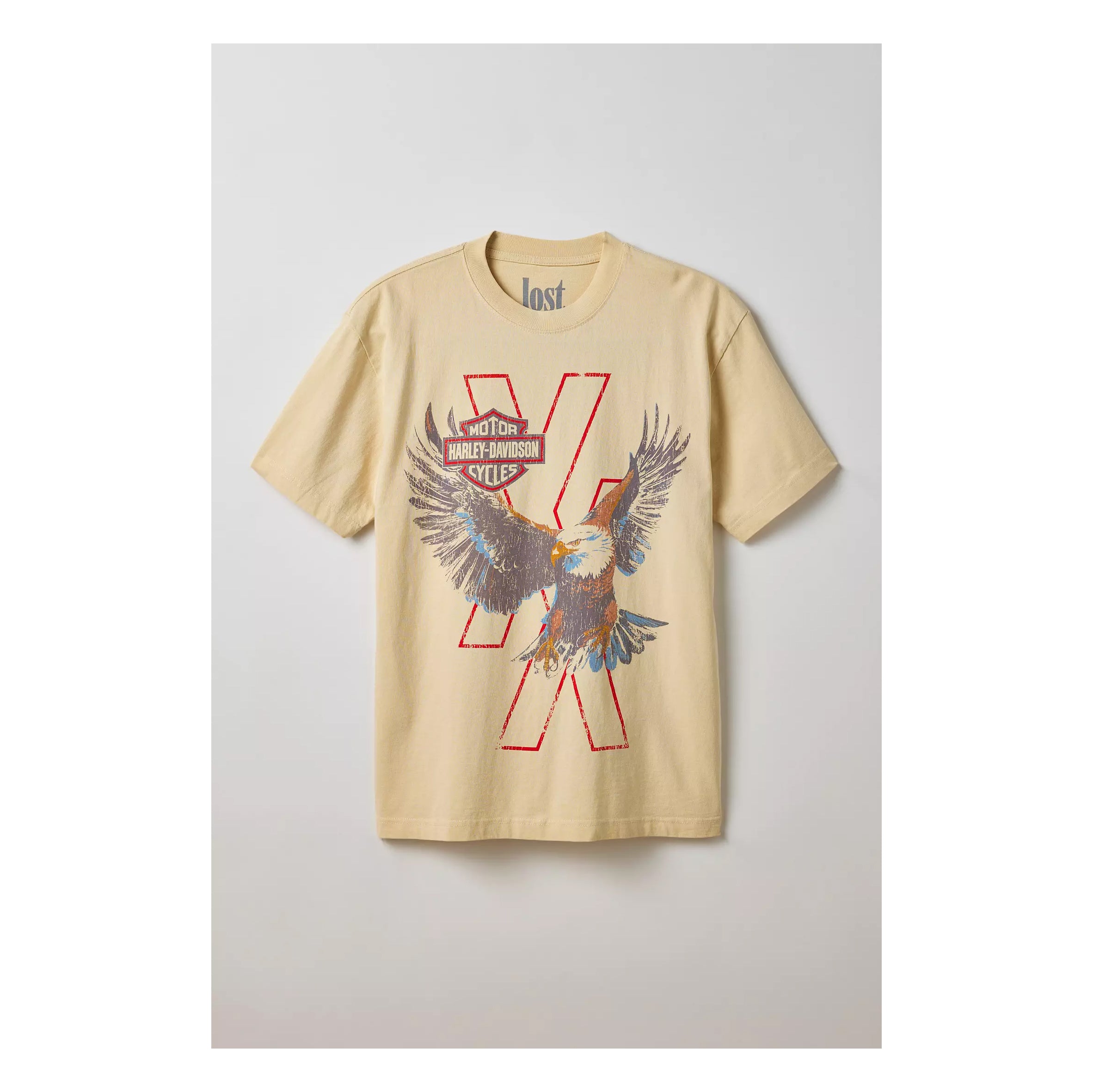 G-Harley Davidson x MGK Lost Americana Graphic Tee II – Vintage Motorcycle Cotton T-Shirt