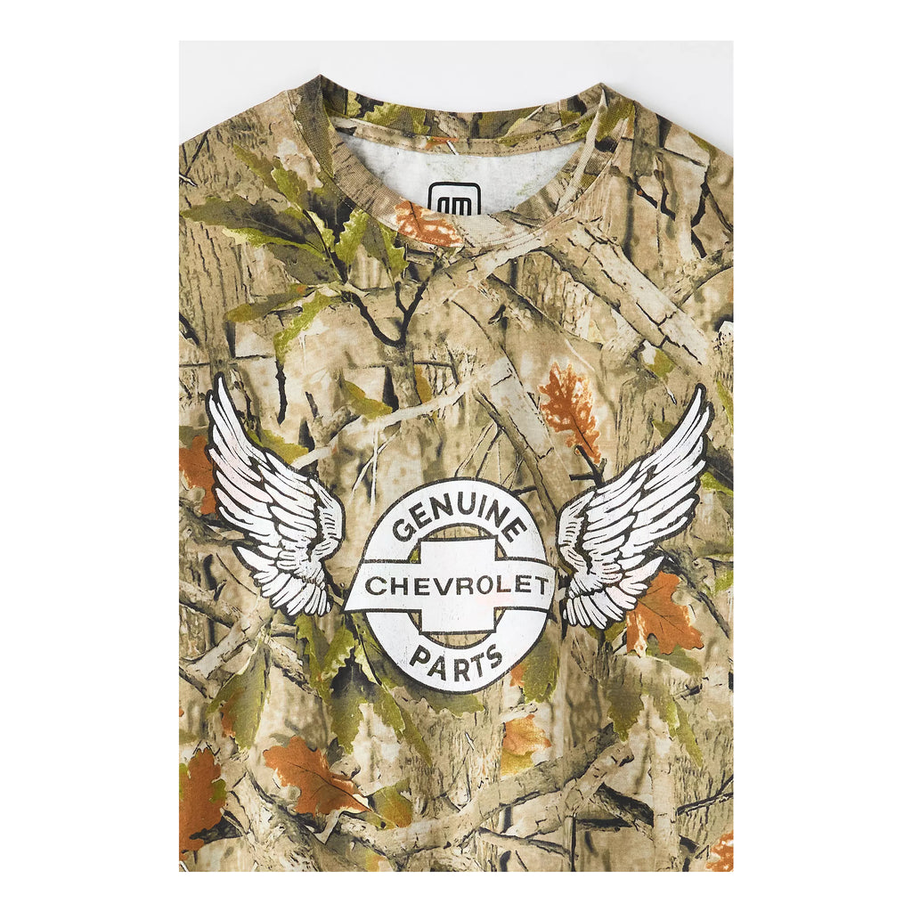 G-Chevy Logo Graphic Camo Tee – Vintage Camo Cotton Graphic T-Shirt