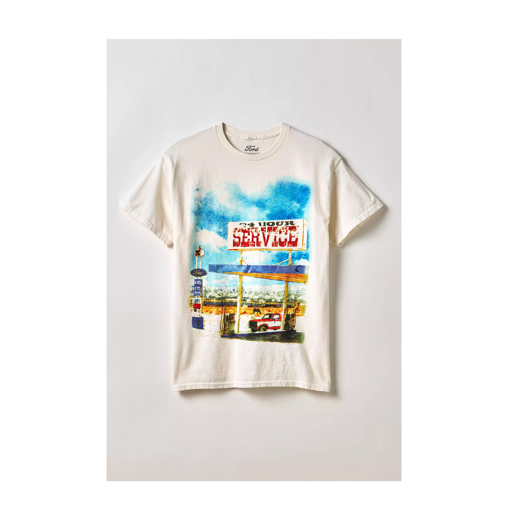 G-Ford 24 Hour Service Graphic Tee – Vintage Automotive Cotton T-Shirt