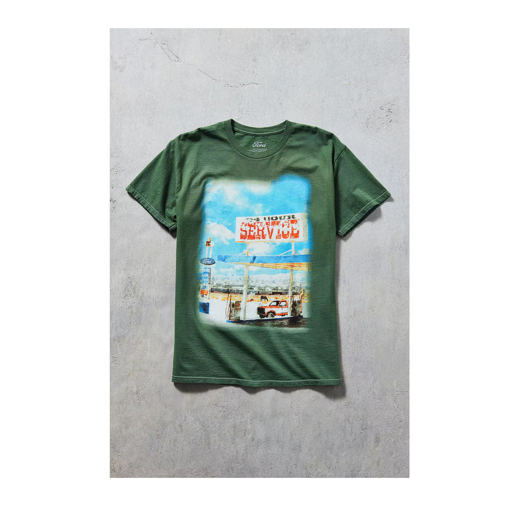 G-Ford 24 Hour Service Graphic Tee – Vintage Automotive Cotton T-Shirt