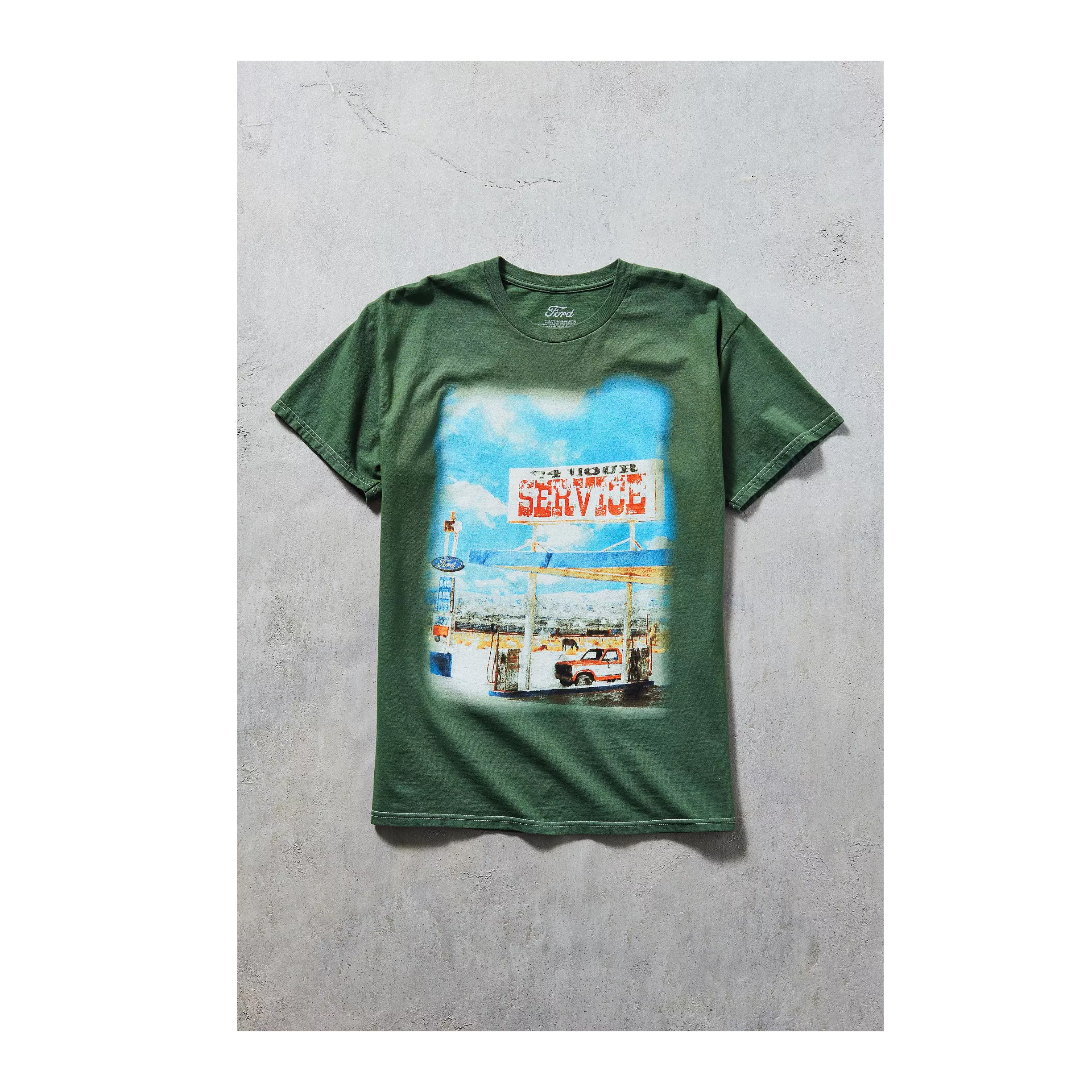 G-Ford 24 Hour Service Graphic Tee – Vintage Automotive Cotton T-Shirt