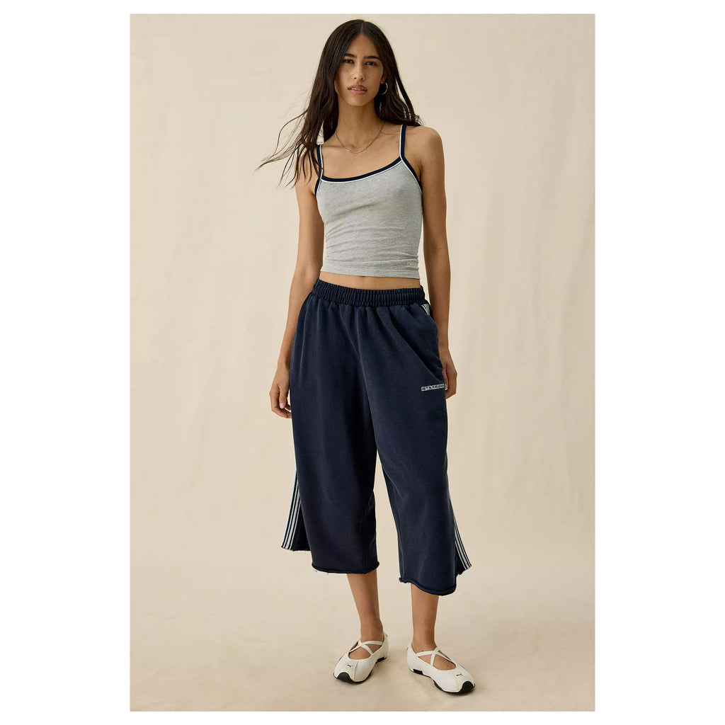 U-Nora Piped Cropped Cami – Slim Fit Cotton Crop Tank Top