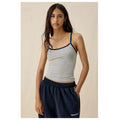 U-Nora Piped Cropped Cami – Slim Fit Cotton Crop Tank Top