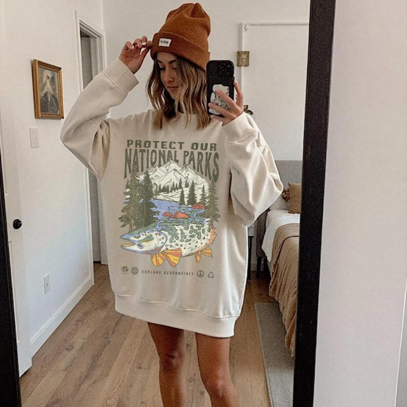 90s National Parks Camping & Hiking Wanderlust Unisex Sweatshirt