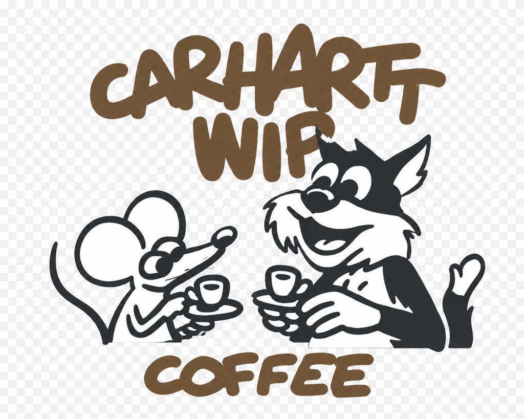 SKT Coffee Break Graphic T-Shirt – Loose Fit Organic Cotton Tee