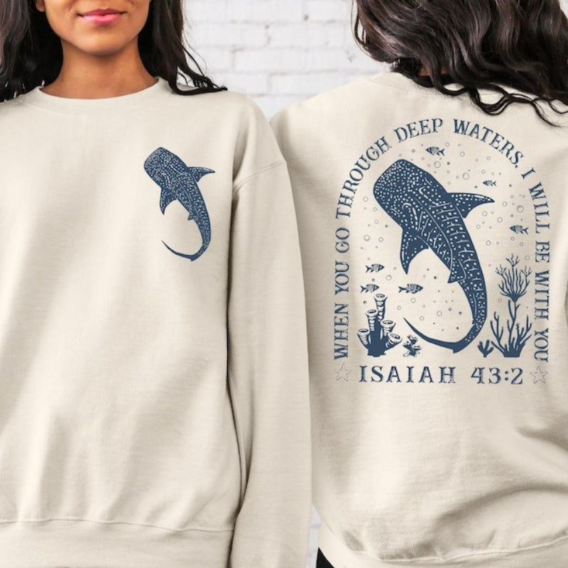 Christian Whale Shark Ocean Unisex Sweatshirt