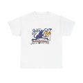 Jazz Cat Graphic T-Shirt – Retro Cartoon Cat Playing Sax | Vintage Jazz Aesthetic Tee