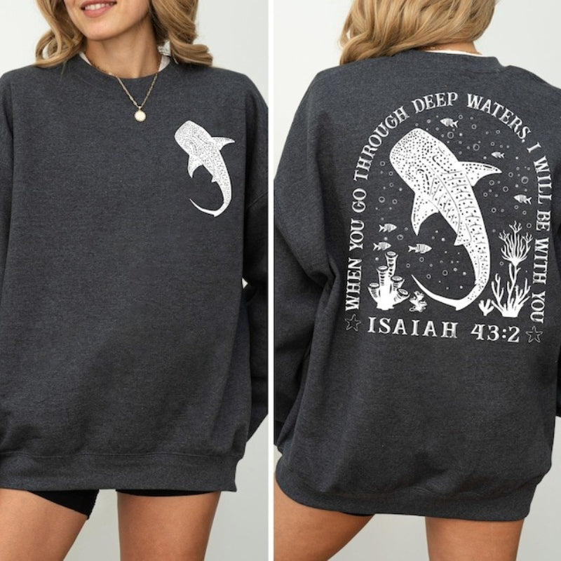 Christian Whale Shark Ocean Unisex Sweatshirt