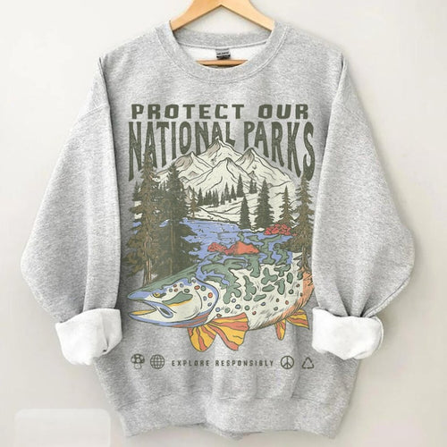 90s National Parks Camping & Hiking Wanderlust Unisex Sweatshirt