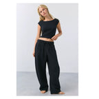 U-Out From Under Cotton Compression Boatneck Cropped Tee – Bodycon Crop Top