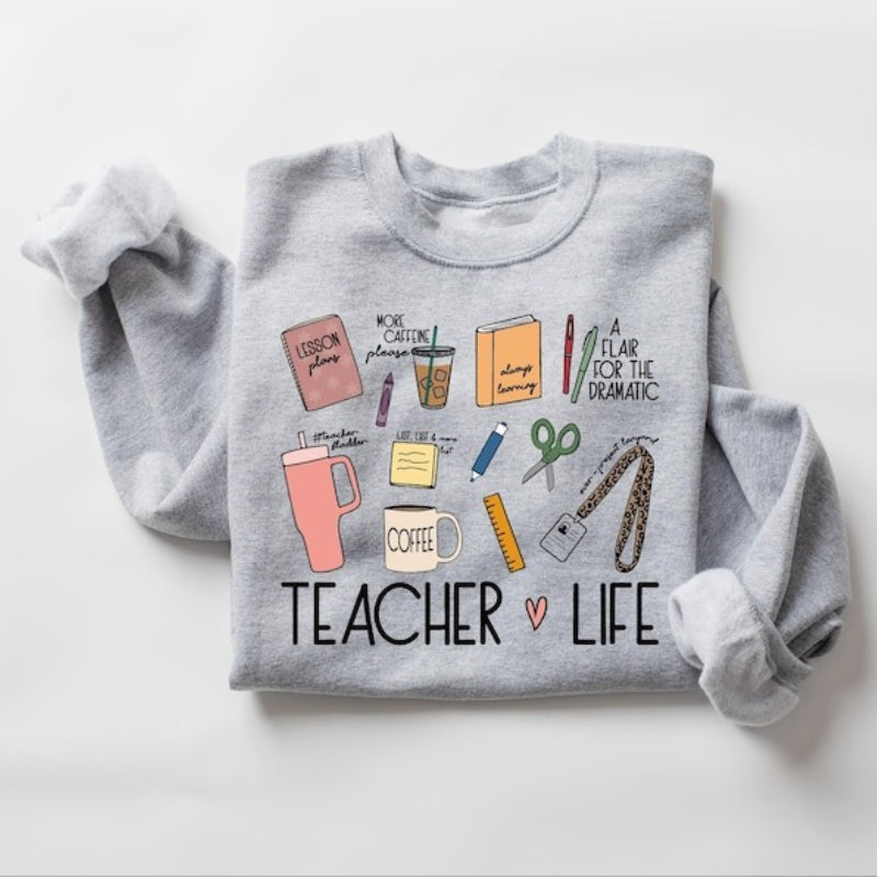 Teacher Life Teach Love Inspire Unisex Sweatshirt