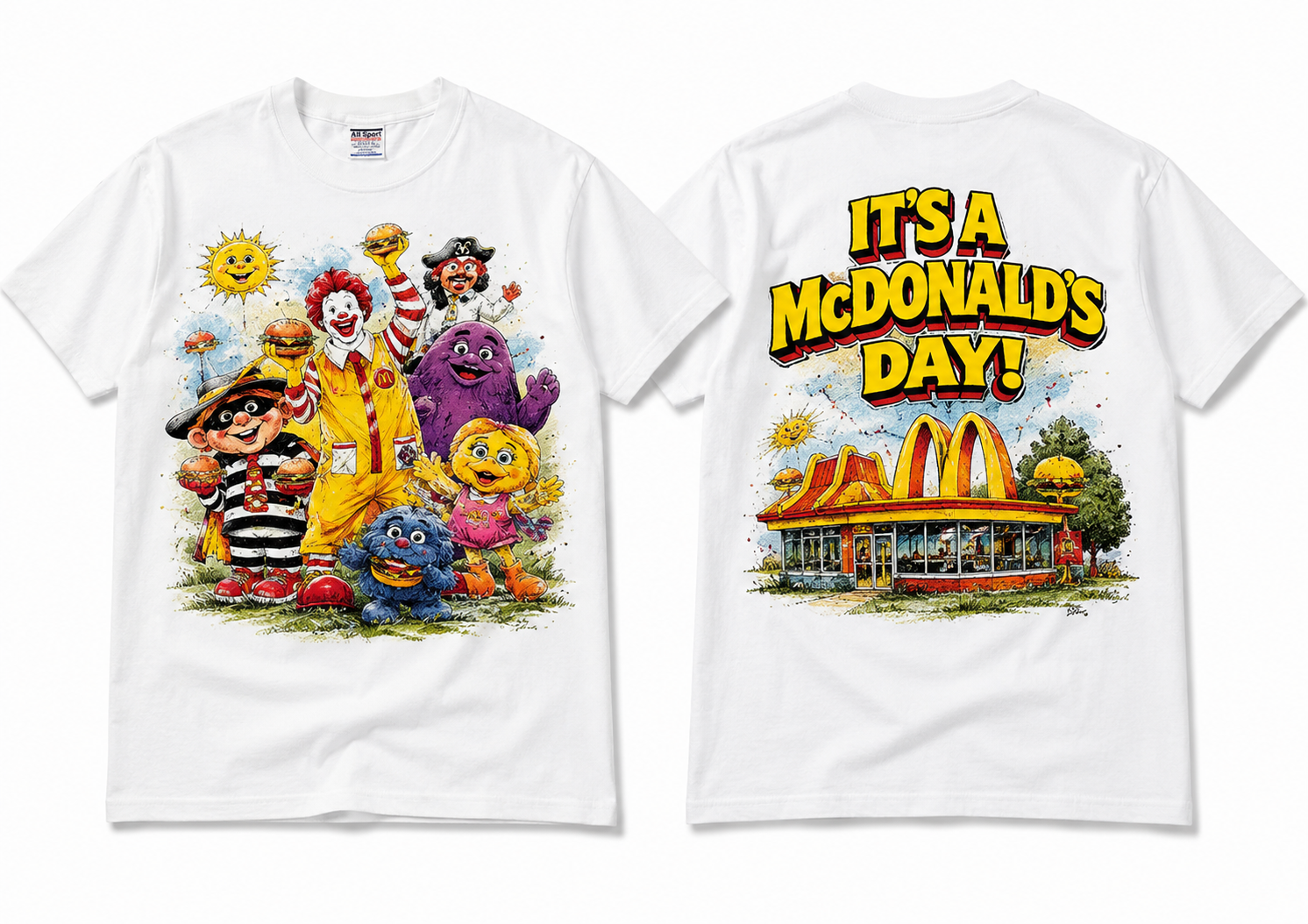 1990's White Vintage Unisex Graphic T-Shirt
