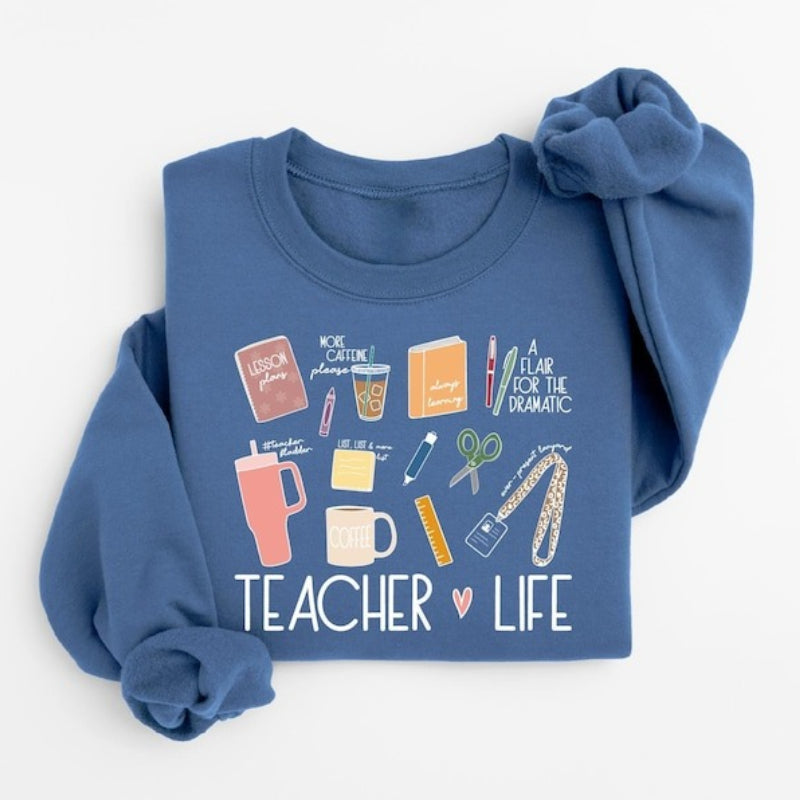 Teacher Life Teach Love Inspire Unisex Sweatshirt