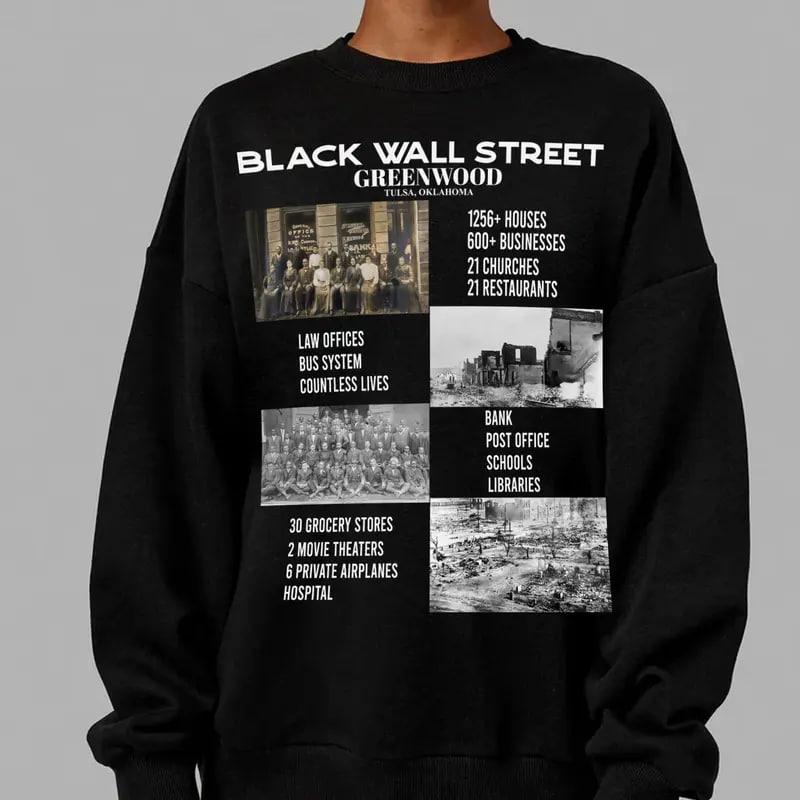 Black Wall Street Crewneck Sweatshirt & Tshirt