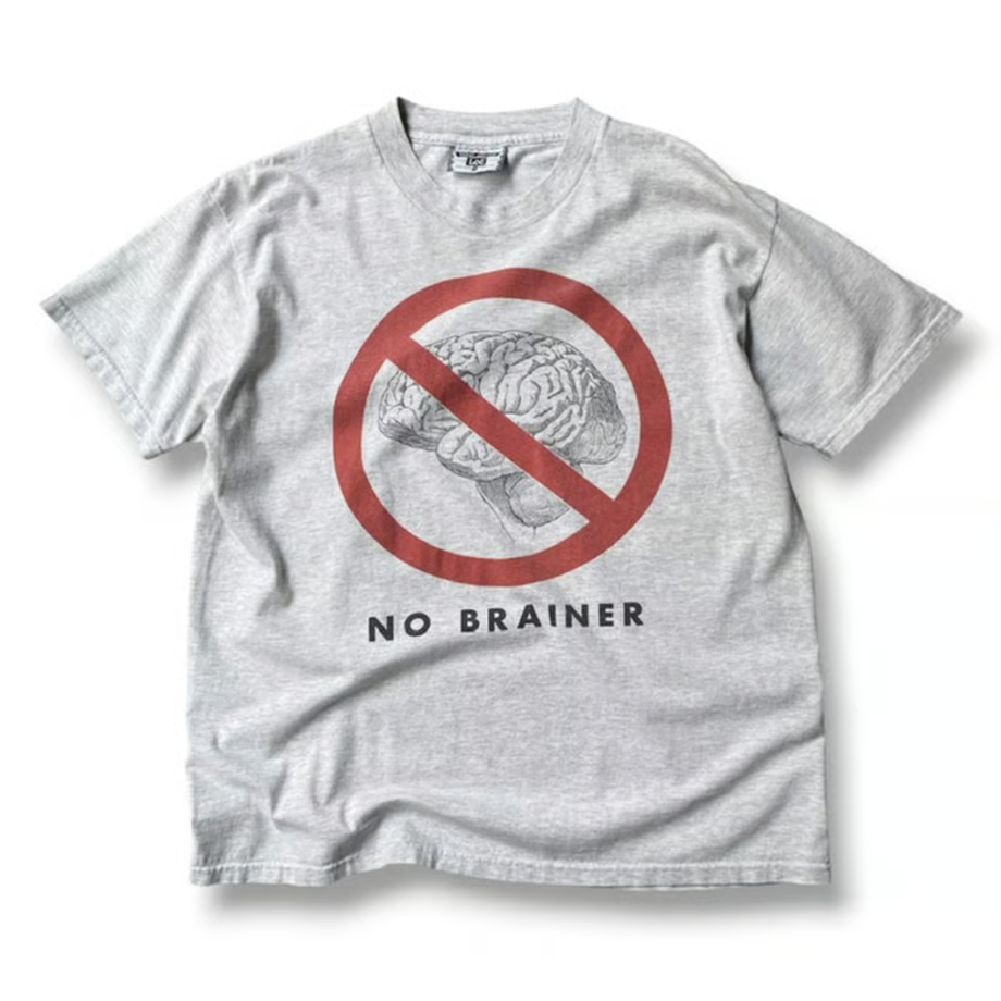 1990's NO BRAINER Vintage Unisex Graphic T-Shirt