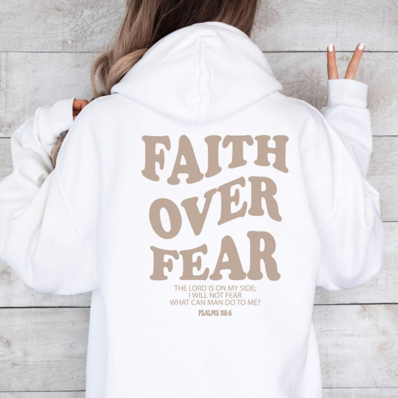 Faith Over Fear Christian Unisex Hoodie: Bible Verse Apparel