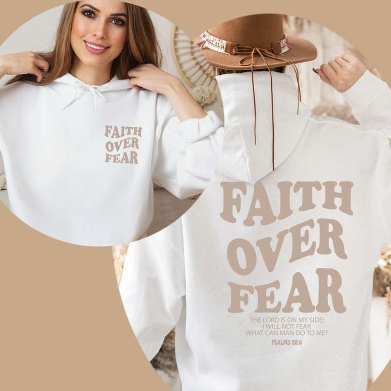 Faith Over Fear Christian Unisex Hoodie: Bible Verse Apparel