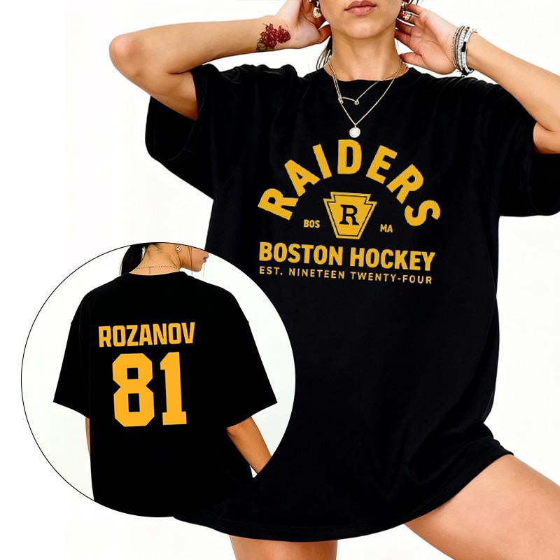 Ilya Rozanov 81 Boston Raiders Heated Rivalry Unisex Tee