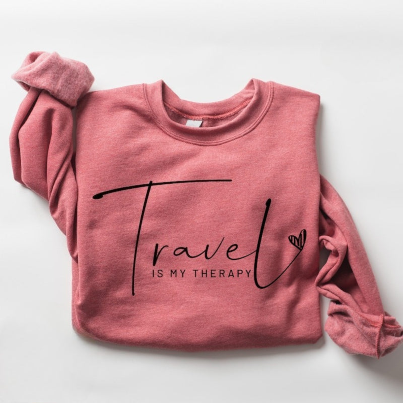 Travel Is My Therapy Traveler Unisex Sweatshirt
