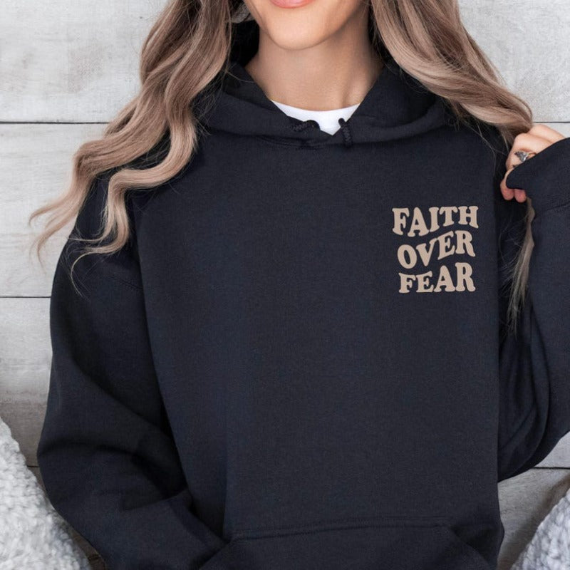 Faith Over Fear Christian Unisex Hoodie: Bible Verse Apparel