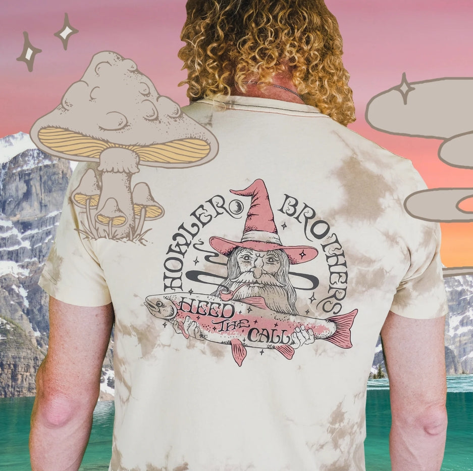 HB River Wizard Cotton T-Shirt – Vintage Graphic 100% Cotton Tee