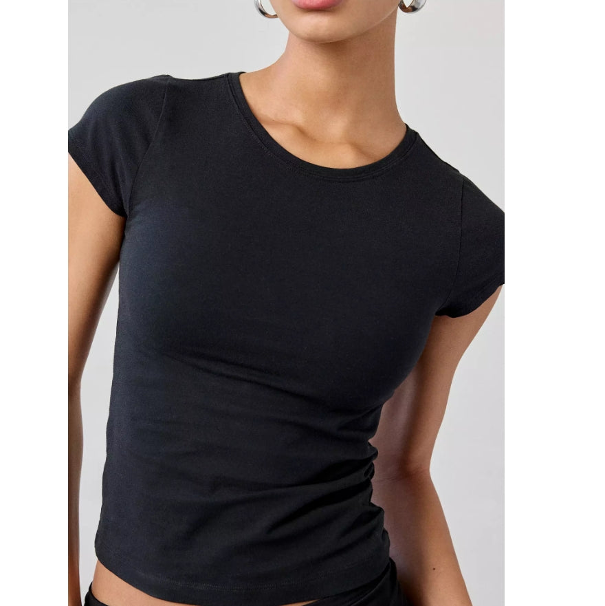 U-Out From Under Bec Baby Tee – Slim Fit Cropped Short Sleeve T-Shirt