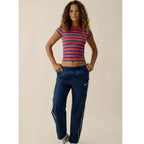 U-Out From Under Bec Baby Tee – Slim Fit Cropped Short Sleeve T-Shirt