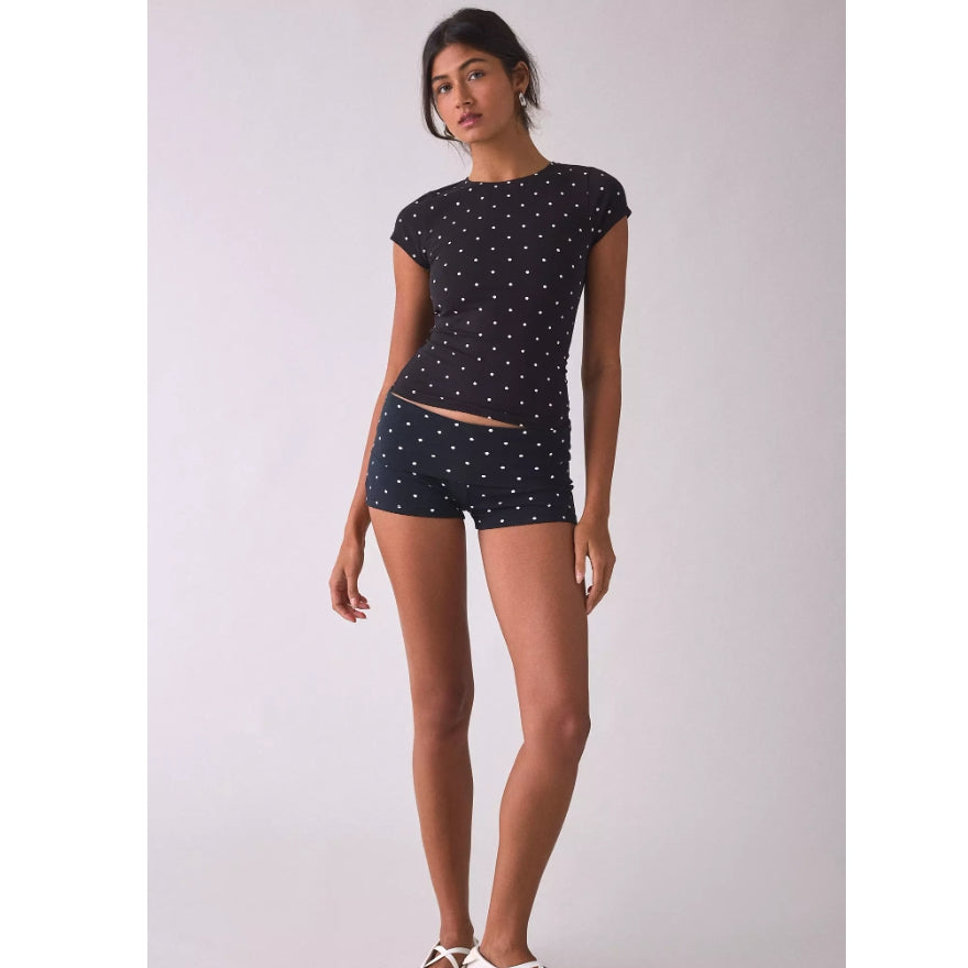 U-Out From Under Bec Baby Tee – Slim Fit Cropped Short Sleeve T-Shirt