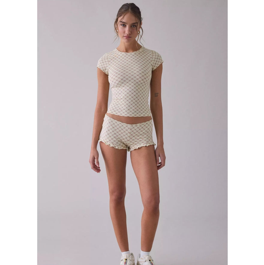 U-Out From Under Bec Baby Tee – Slim Fit Cropped Short Sleeve T-Shirt