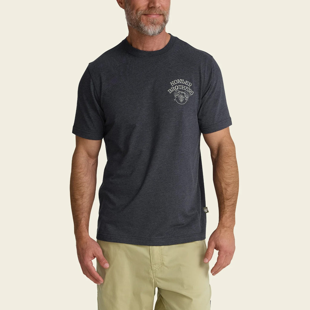 HB River Wizard Cotton T-Shirt – Vintage Graphic 100% Cotton Tee