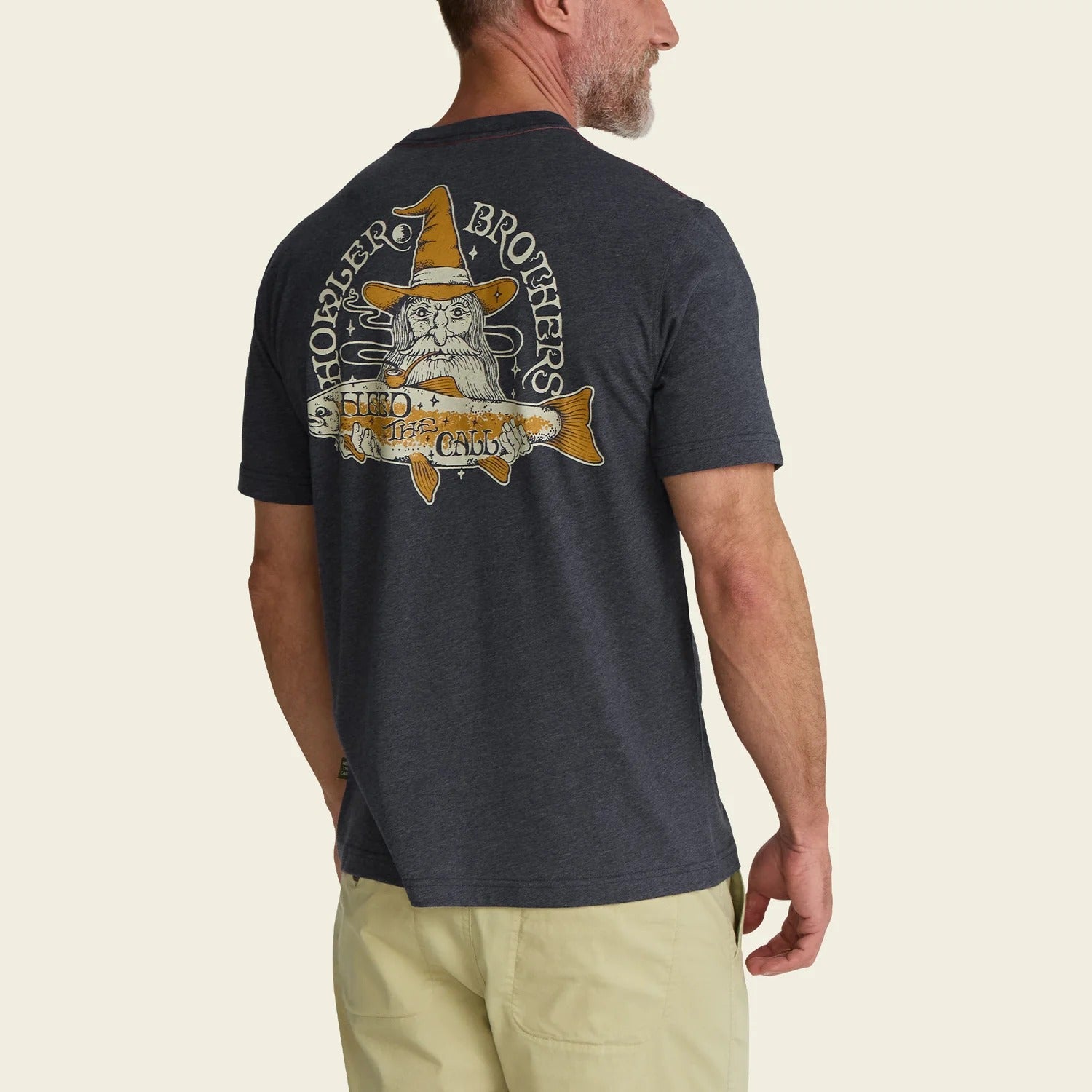 HB River Wizard Cotton T-Shirt – Vintage Graphic 100% Cotton Tee