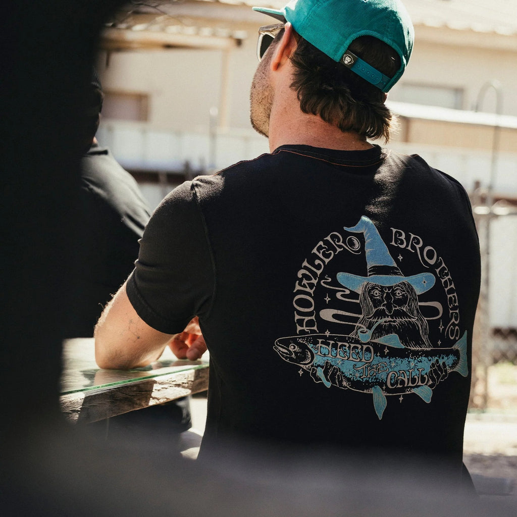 HB River Wizard Cotton T-Shirt – Vintage Graphic 100% Cotton Tee