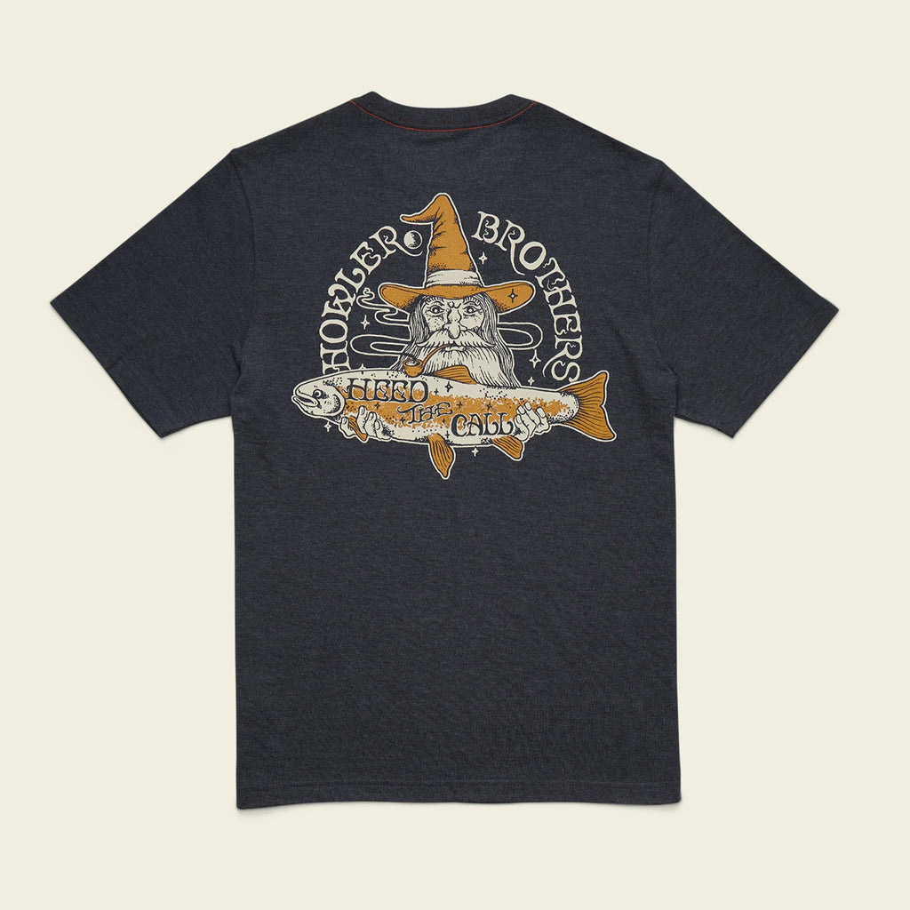 HB River Wizard Cotton T-Shirt – Vintage Graphic 100% Cotton Tee
